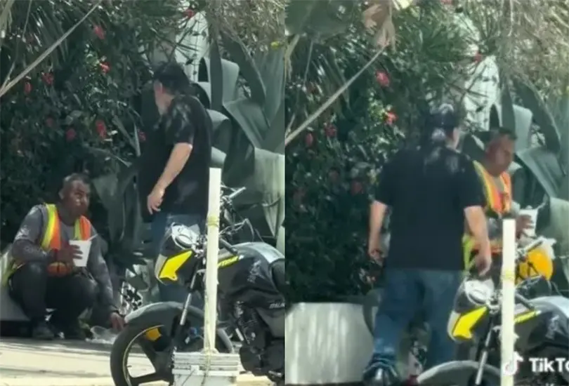 Exhiben a extranjero por discriminar e insultar a trabajador mexicano.
