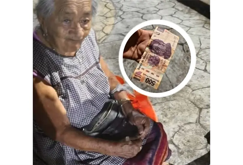 Abuelita que vende dulces es v&iacute;ctima de estafa con billete falso de 500 pesos