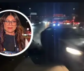 Reportera de TV Azteca casi es atropellada durante una transmisión en vivo | VIDEO