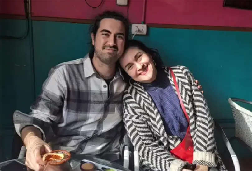 Lorene Prieto y su hijo Santiago