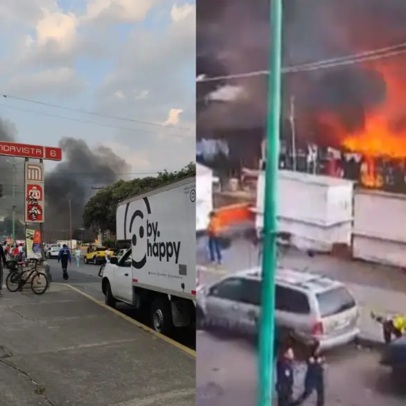 Lindavista en llamas: voraz incendio consume varias casas cerca del Metro