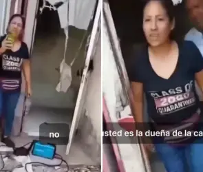 Así debió ser con doña Carlota: Graban en video desalojo de vivienda ocupada por invasores