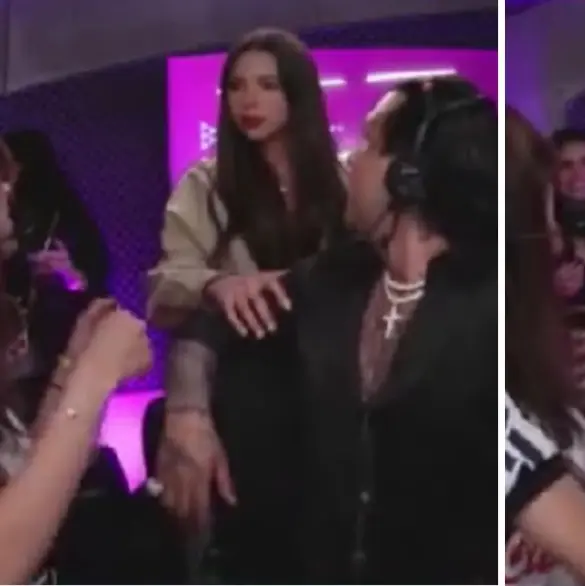 Captan escena de celos de Ángela Aguilar a Nodal por bailar con conductora