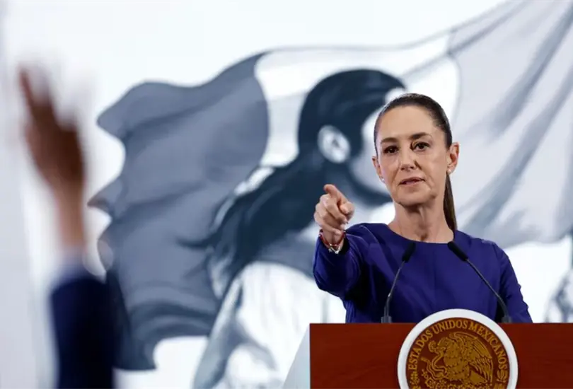 Claudia Sheinbaum en su conferencia de prensa de este mi&eacute;rcoles 07 de junio.