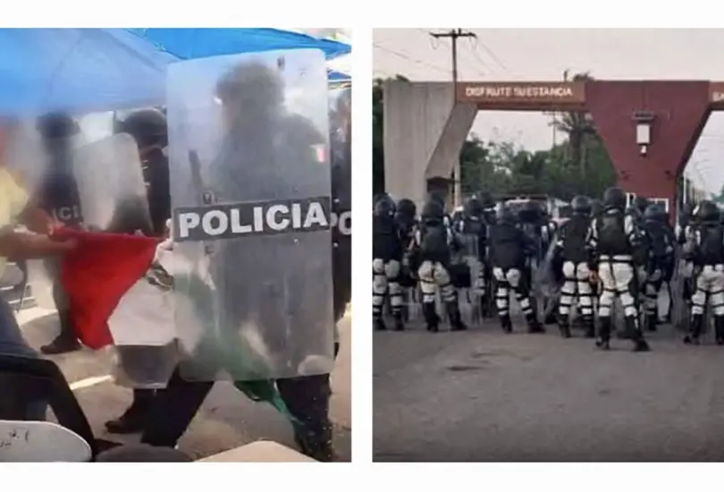Desalojo con violencia en Tecnol&oacute;gico de Tabasco provoca nuevos bloqueos