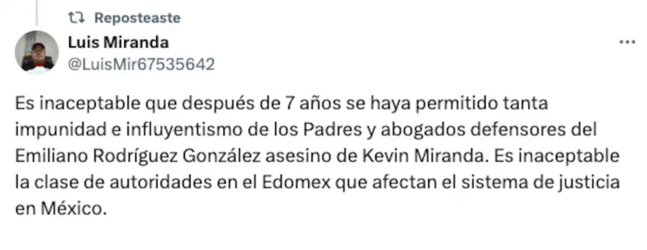 Familiares de Kevin exige justicia. Especial