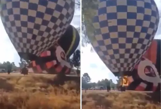 El momento exacto de la tragedia del globo aerostático en Zacatecas. El momento exacto de la tragedia del globo aerostático en Zacatecas.