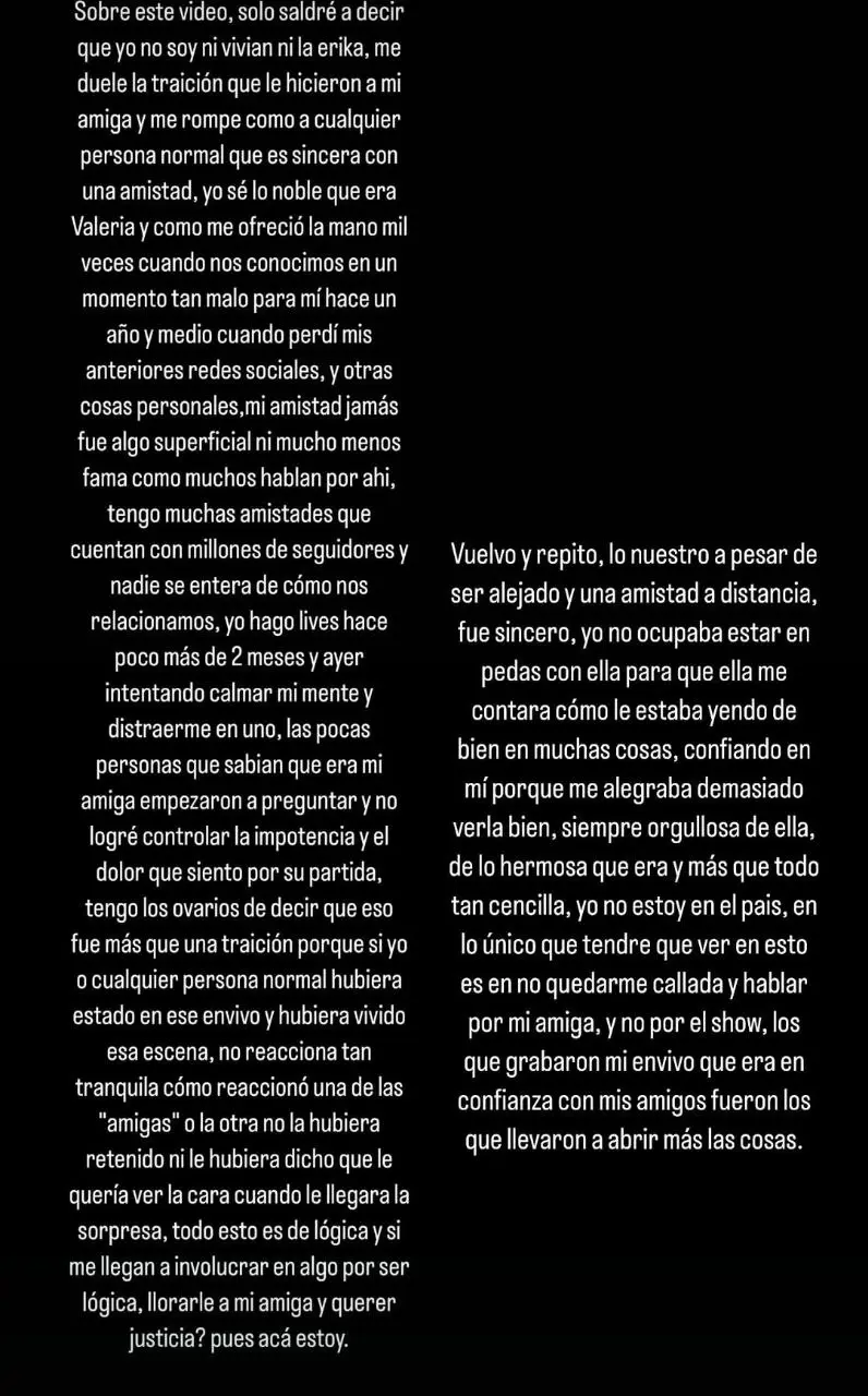El mensaje de Danna Polo tras la muerte de Valeria Márquez. Especial.