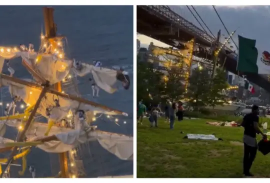 Difunden video de tripulantes heridos tras choque del buque Cuauhtémoc en el puente Brooklyn Difunden video de tripulantes heridos tras choque del buque Cuauhtémoc en el puente Brooklyn