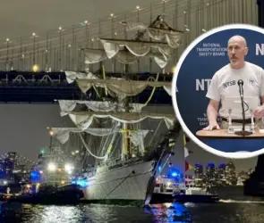 Buque Cuauhtémoc lanzó alerta antes de impactar puente en Nueva York, confirman autoridades de EE.UU.