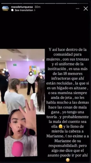 Filtran foto de Marianne Gonzaga en la cárcel Especial