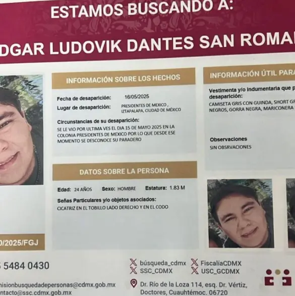 "Salió a vender y no volvió": desaparece Edgar Ludovik en Iztapalapa