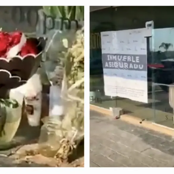 Aparece misterioso arreglo floral con mensaje de “perdón” en el salón de Valeria Márquez