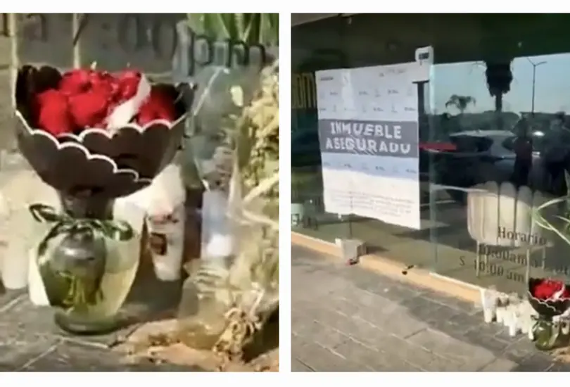 Aparece misterioso arreglo floral con mensaje de "perdón" en el salón de Valeria Márquez Aparece misterioso arreglo floral con mensaje de "perdón" en el salón de Valeria Márquez