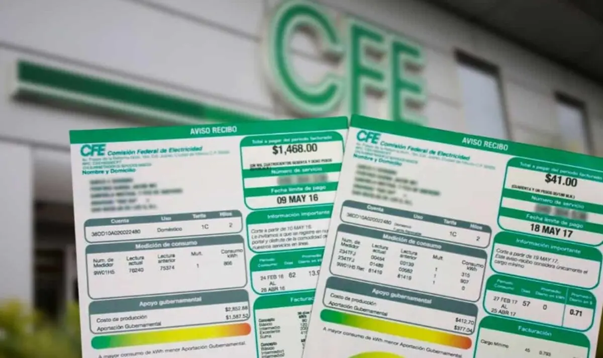 Puedes consultar tu recibo de la CFE en línea. Especial.