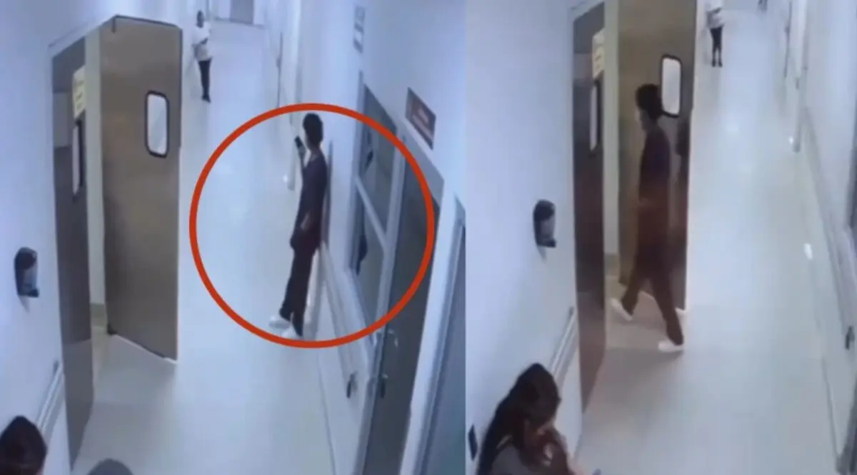  Así fue el momento exacto en que el sicario asesinó a la mujer en el área de urgencias. 
 