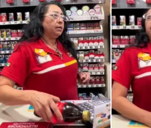 No tienes cerebro: Cajera de Oxxo insulta a cliente por abrir refresco antes de pagarlo