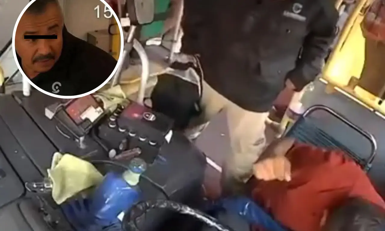  El sujeto se dio a la fuga tras golpear al chofer en la cabeza. 