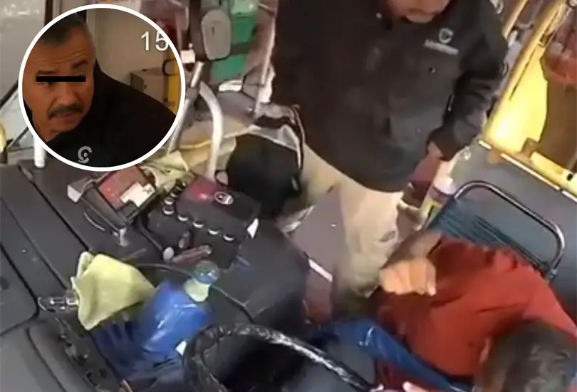 El sujeto se dio a la fuga tras golpear al chofer en la cabeza.