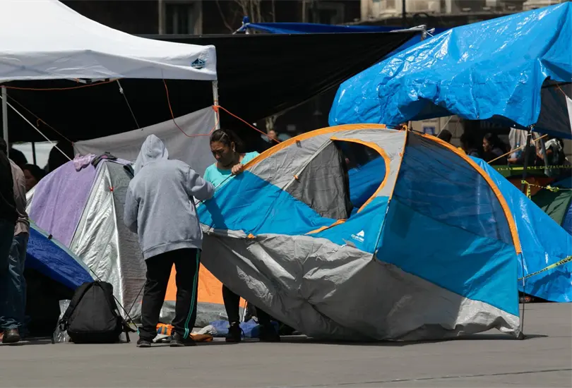 CNTE levanta plant&oacute;n en la CDMX.