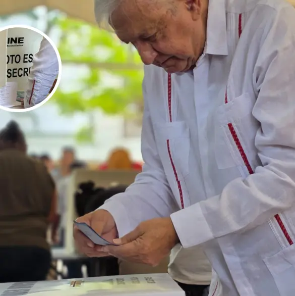 ¿Qué decía el acordeón de AMLO con el que votó en la elección judicial?