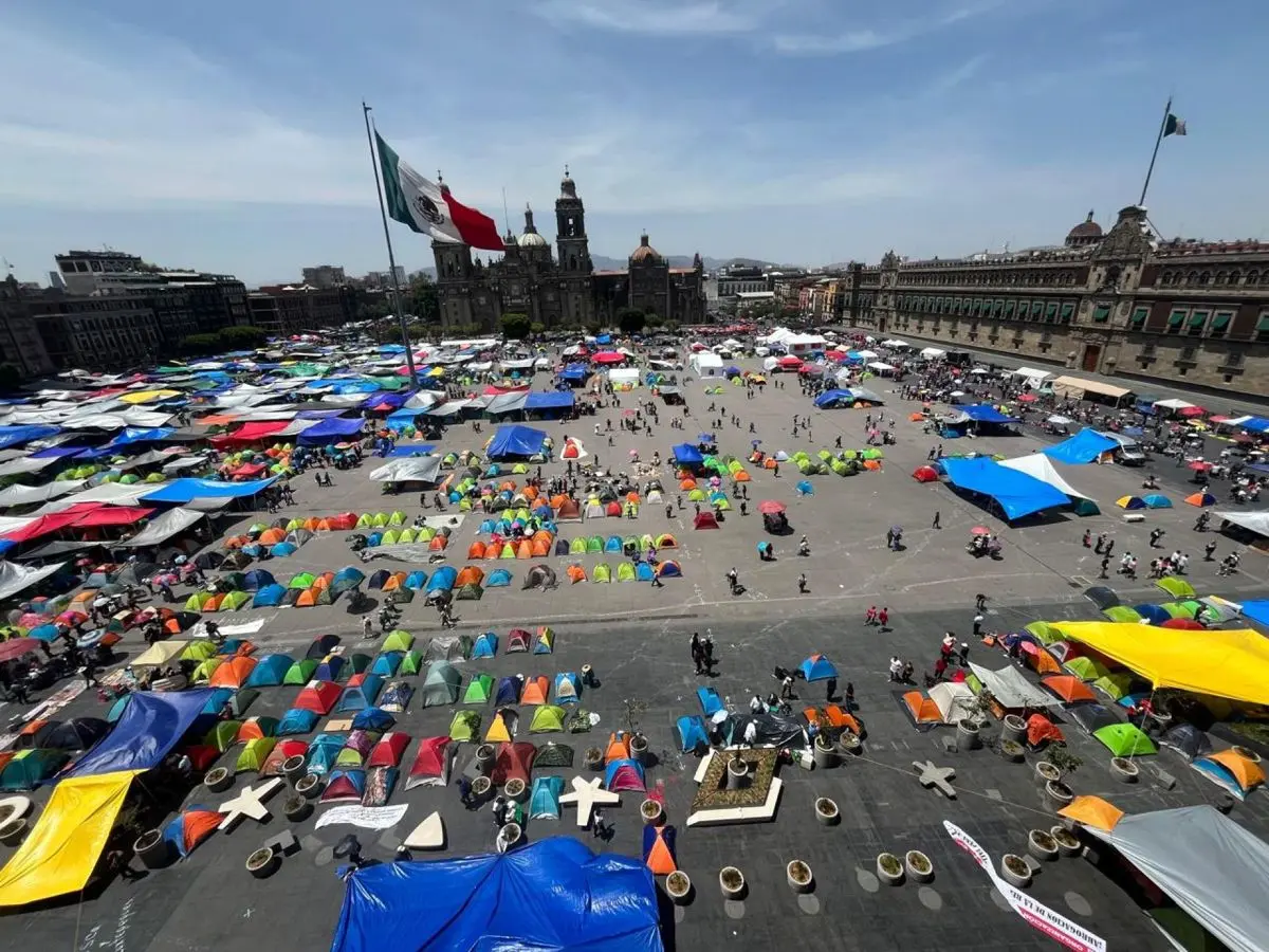 Ya ha una reducción visible del campamento magisterial en el corazón de la capital. Cuartoscuro.