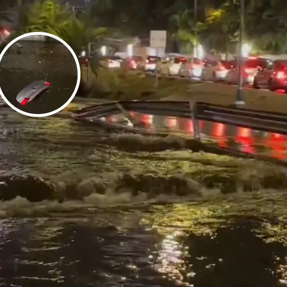 Regresó a su cauce: El momento exacto en el que se desborda el Río de la Piedad y colapsa la CDMX