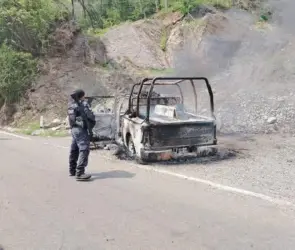 Calcinados en patrulla: así ejecutaron a cinco policías en Frontera Comalapa
