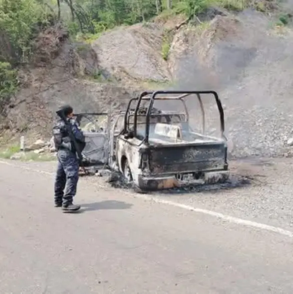 Calcinados en patrulla: así ejecutaron a cinco policías en Frontera Comalapa
