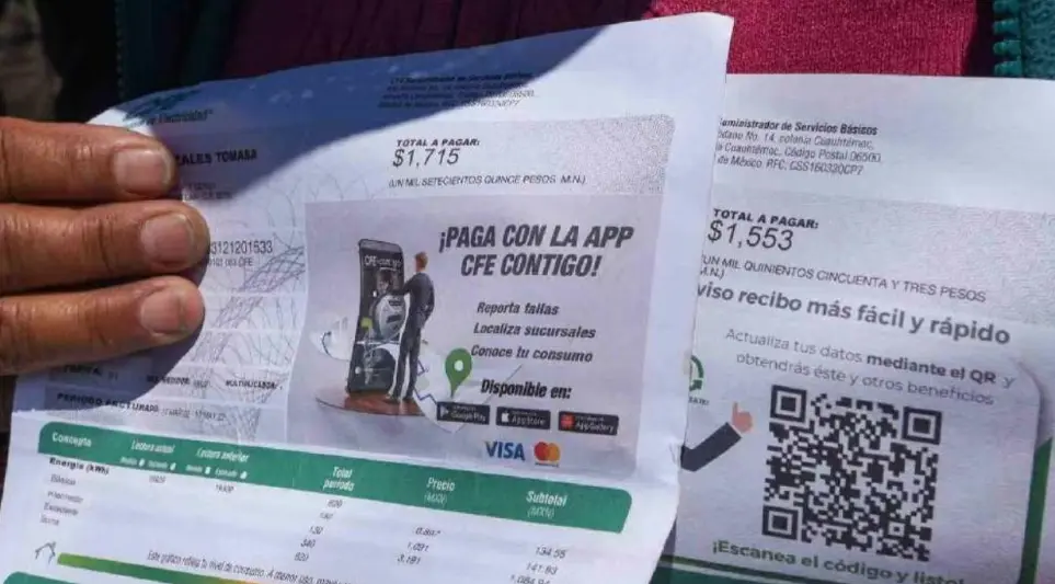 Recibo de luz de la CFE. Especial