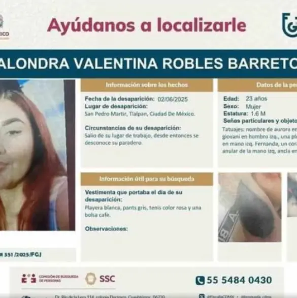 Buscan a Alondra Valentina; salió a trabajar, pero desapareció en camino al Metro Universidad