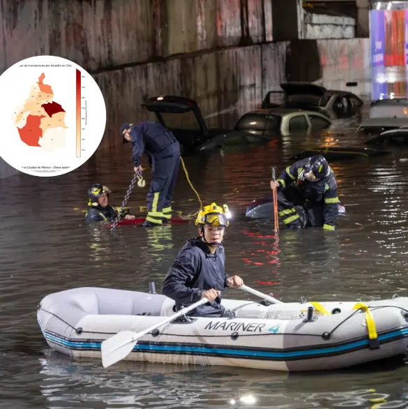 CDMX bajo el agua: Mapa de colonias y alcaldías con más inundaciones