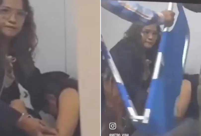 Conductora del Metro cuida de mujer que presentó síntomas de pinchazo Conductora del Metro cuida de mujer que presentó síntomas de pinchazo