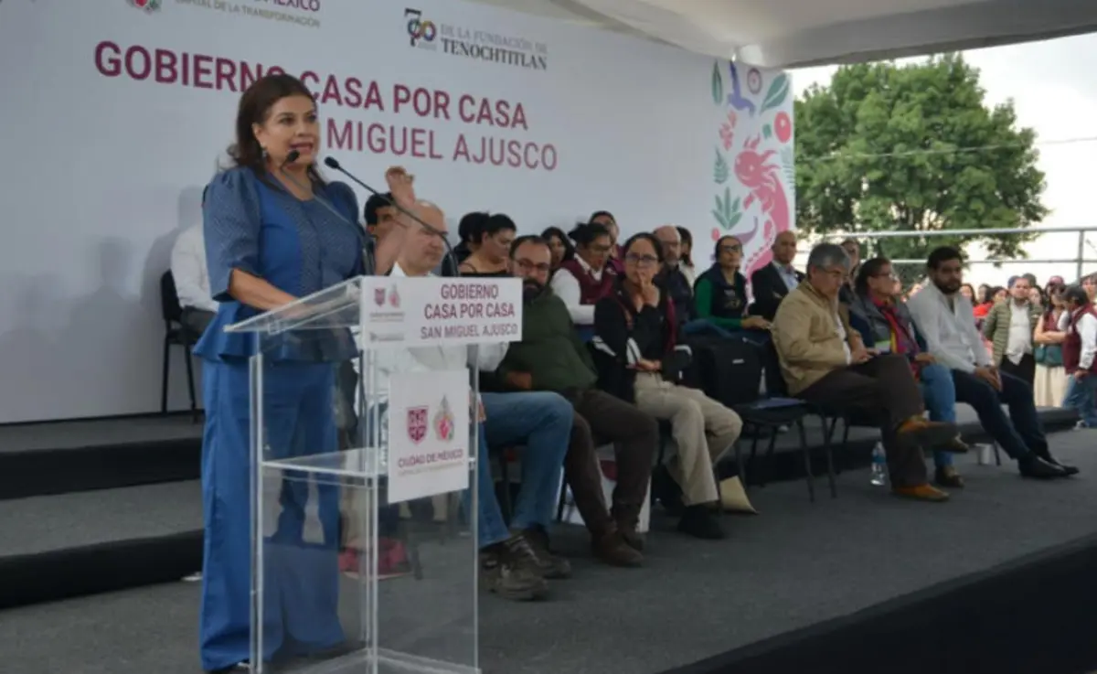  La jefa de Gobierno presentó el plan durante una visita a San Miguel Ajusco. 