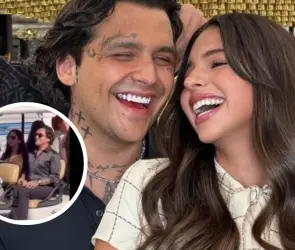 Difunden polémico video de Ángela Aguilar jaloneando a Christian Nodal