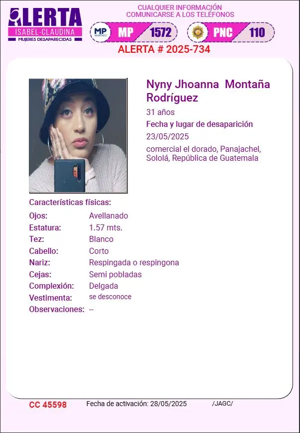 Nyny Jhoanna Montaña Rodríguez fue encontrada sin vida Especial