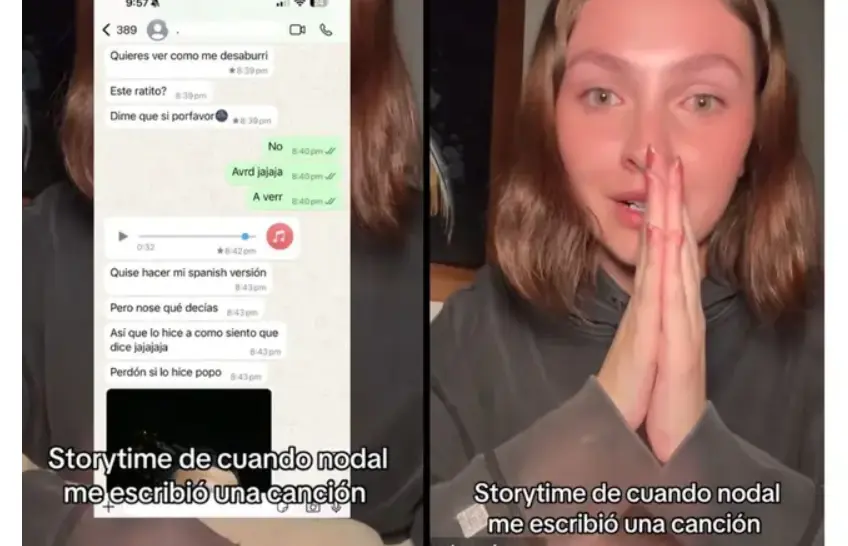Joven asegura que Nodal la ilusiono. Captura de pantalla