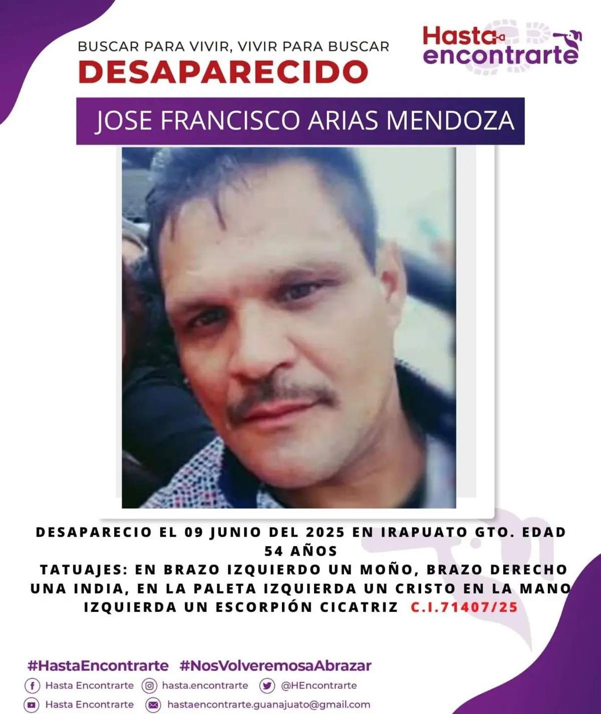 José Francisco Arias, desaparecido en Irapuato Especial