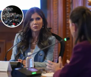 "No debería estar alentando las protestas violentas": Kristi Noem se lanza contra Sheinbaum