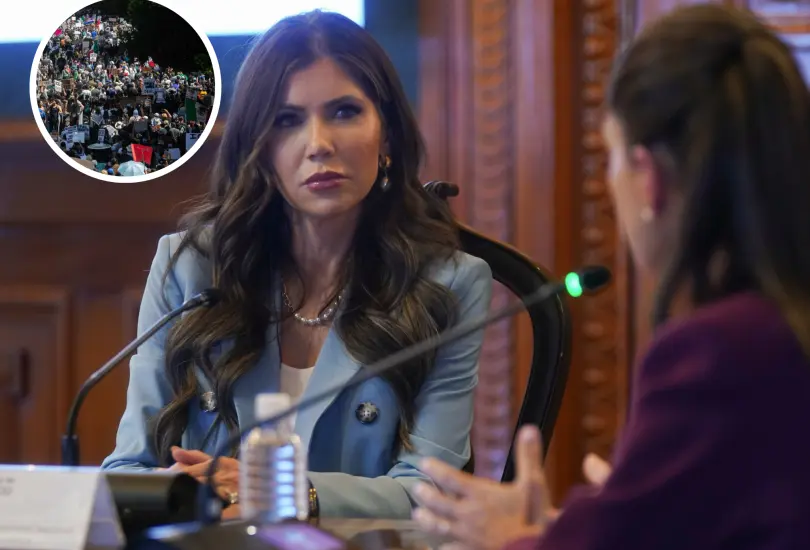 Kristi Noem acusa a Claudia Sheinbaum de alentar protestas en Los Ángeles. Kristi Noem acusa a Claudia Sheinbaum de alentar protestas en Los Ángeles.