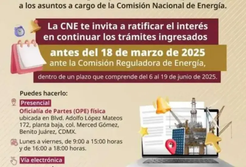 Secretaría de Energía lanza nueva etapa para dar seguimiento a trámites energéticos. Secretaría de Energía lanza nueva etapa para dar seguimiento a trámites energéticos.