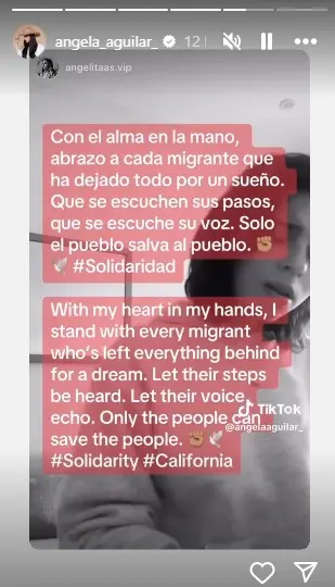 Ángela Aguilar lanza mensaje para los migrantes en EE..UU Especial