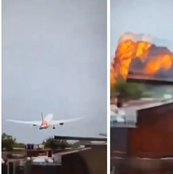 Captan momento en que se estrella el avión de Air India tras despegar rumbo a Londres