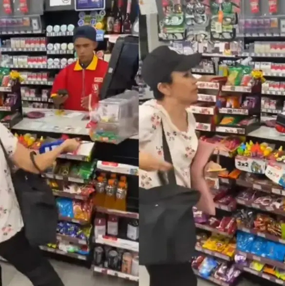 "Lady Recargas" agrede a empleados del Oxxo por no tener servicio 