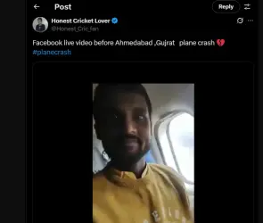 Lo que sabemos de la transmisión en vivo del pasajero al momento del choque del avión en India