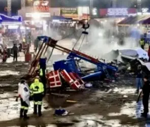 Juego mecánico falla en feria de El Carmen y deja siete menores heridos