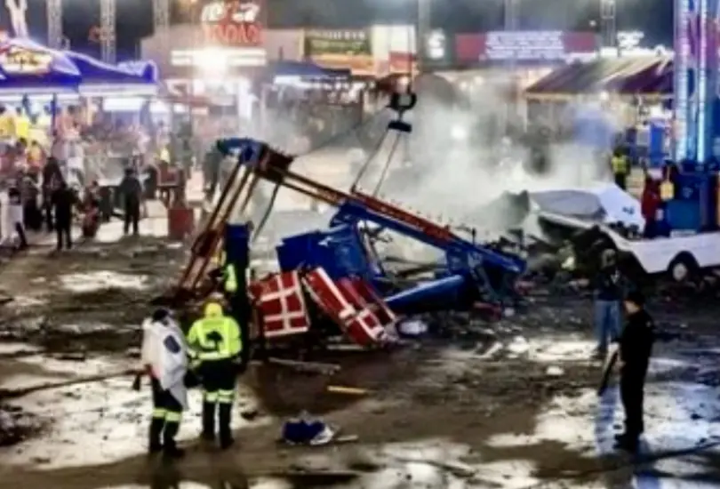 Juego mecánico falla en feria de El Carmen y deja siete menores heridos Juego mecánico falla en feria de El Carmen y deja siete menores heridos