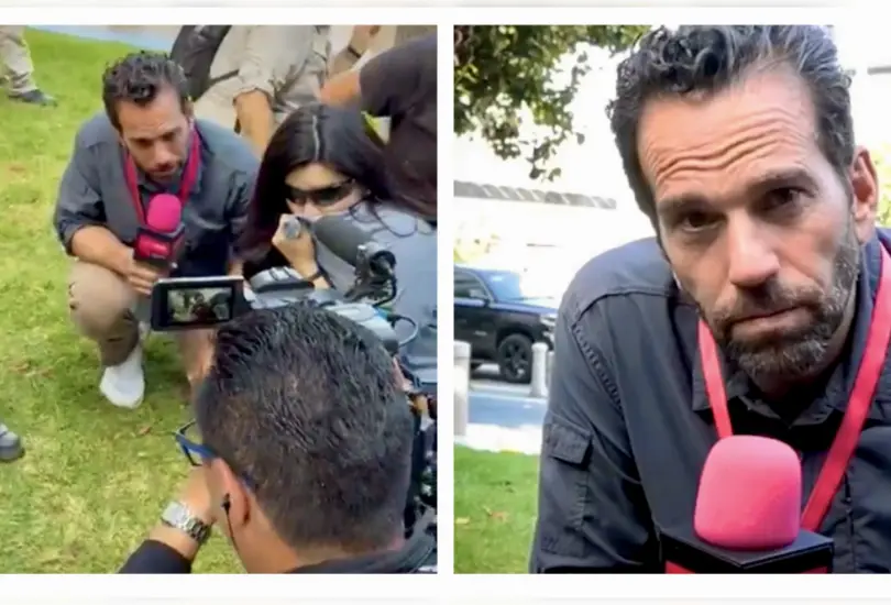 Exhiben supuesto montaje de Loret en protestas de Los Ángeles Exhiben supuesto montaje de Loret en protestas de Los Ángeles