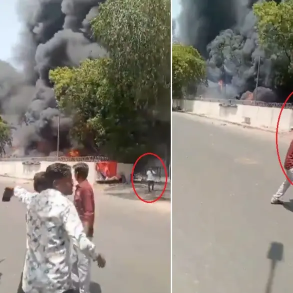 Nuevo video muestra al sobreviviente del Air India caminando mientras el avión arde tras él