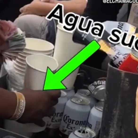 Exhiben a vendedor rebajando cerveza con agua sucia en la Nascar México 2025